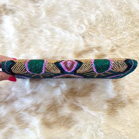 Anthropologie Multicolor Beaded Clutch - Picture 9 of 13